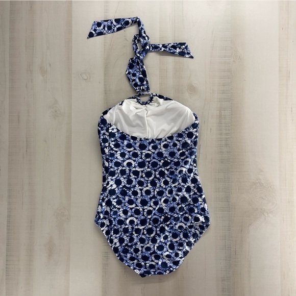 MICHAEL KORS tie dye printed halter one piece sexy slimming swimsuit vacation 8 - Picture 6 of 9